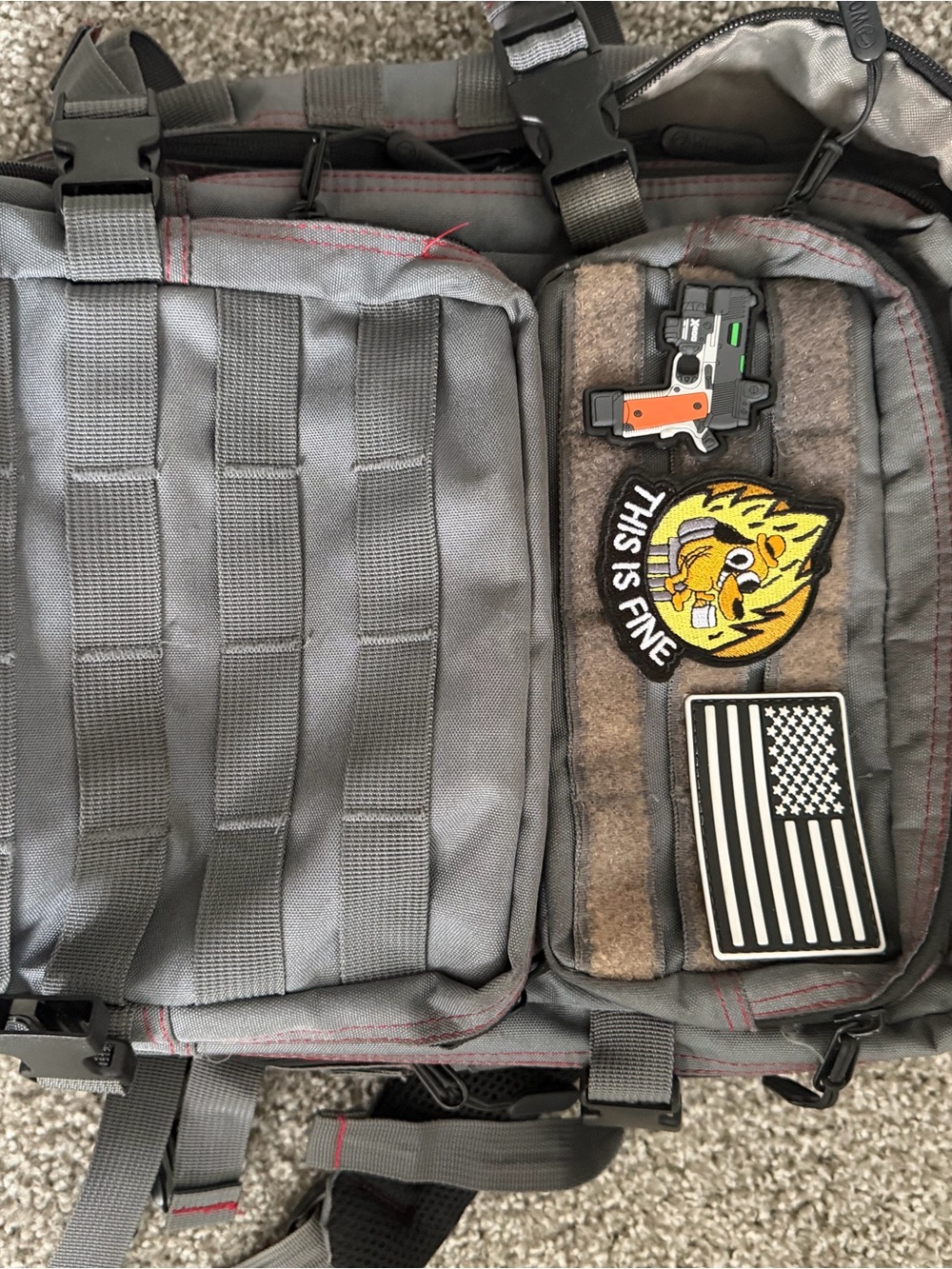 Gray Tactical MOLLE Men’s Backpack - Unbranded